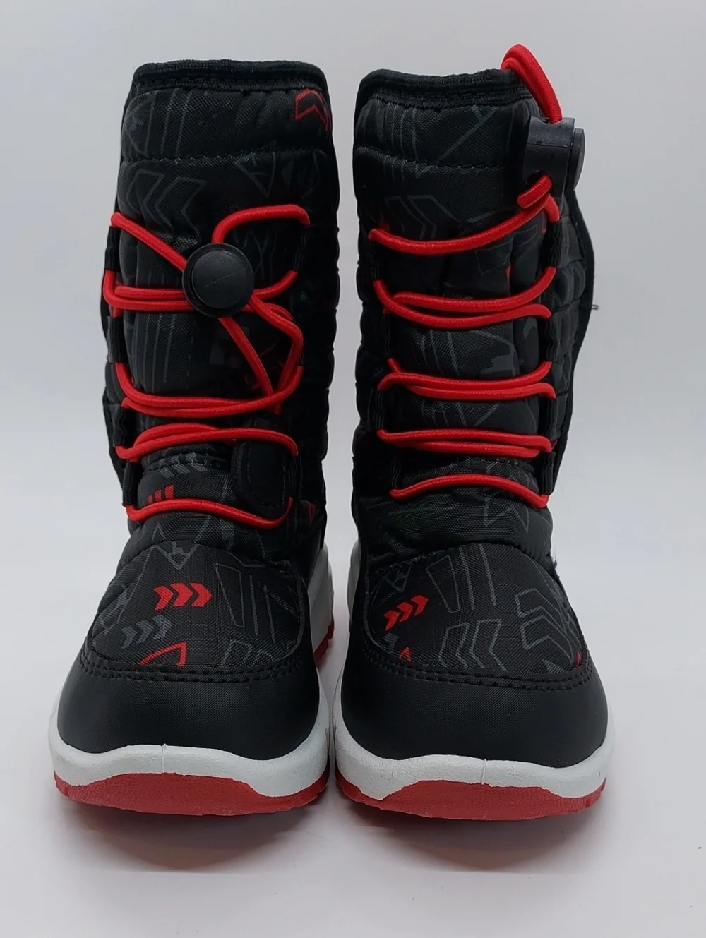 Merence Toddler Snow Winter Boots US Size 9 BLACK RED